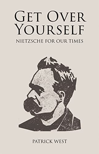 Book cover featuring a portrait of Friedrich Nietzsche and bold title text.
