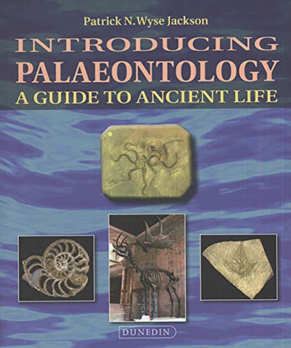 Book cover featuring fossils and a dinosaur skeleton, titled “Introducing Palaeontology.”