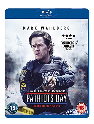 "Blu-ray case with Mark Wahlberg in a police uniform holding a gun."