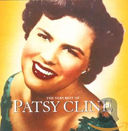 Portrait of Patsy Cline smiling against a yellow background on a CD cover.