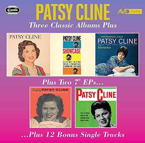 Patsy Cline album cover featuring four portraits and album art.