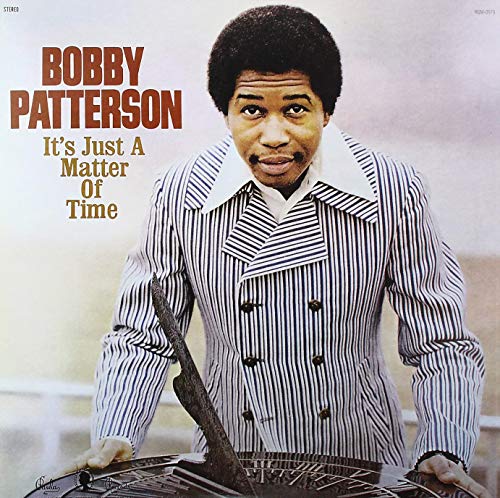 Bobby Patterson album cover, portrait of a man in a striped suit.