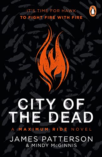 Book cover for City of the Dead with an orange flame and black feathers.