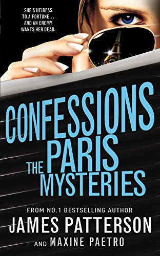 Book cover: “Confessions: The Paris Mysteries” with a woman in sunglasses.