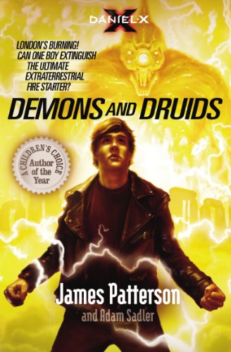 Book cover: young man with a large, glowing monster behind him.