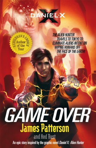 Book cover: young man with glowing hands, alien figure in background.