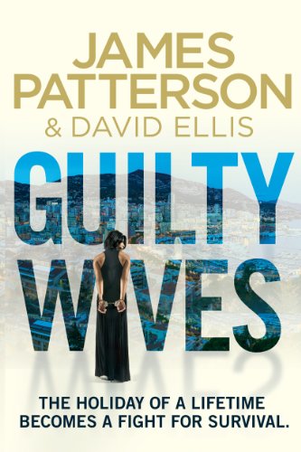 Book cover for Guilty Wives featuring a woman in black against a cityscape.