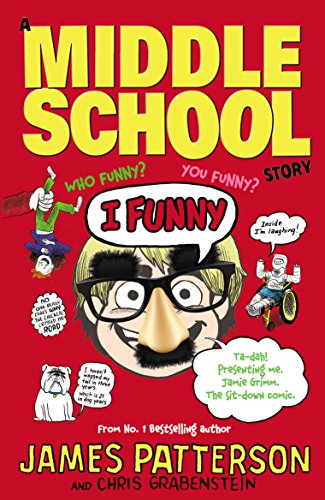 Book cover: "I Funny" by James Patterson, featuring cartoon illustrations.