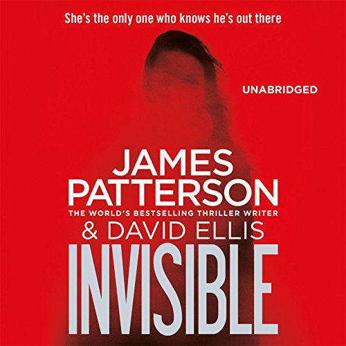 Red book cover with blurred face and large white title: "INVISIBLE".