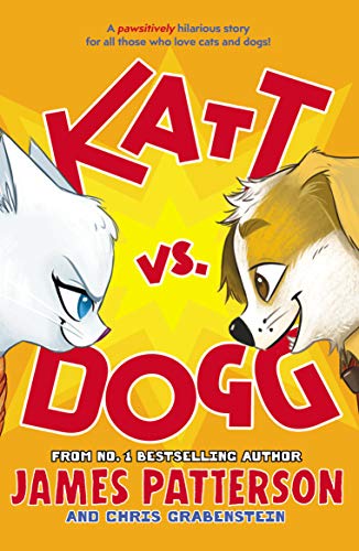 Book cover: cartoon cat and dog facing off with bold red text.