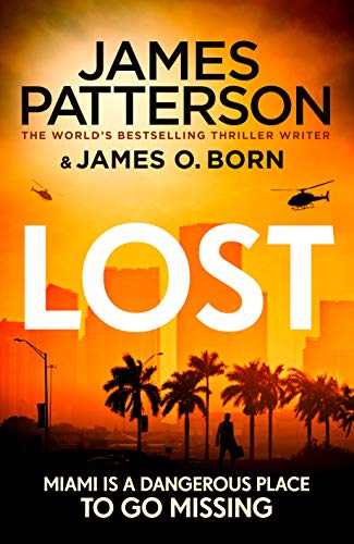 Book cover for "Lost" with a silhouetted figure and palm trees.