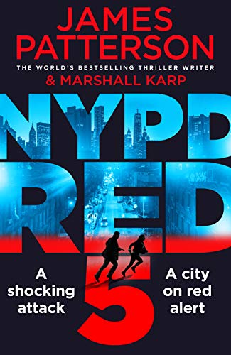 "Book cover with 'NYPD Red 5' in large blue and red text on black background."