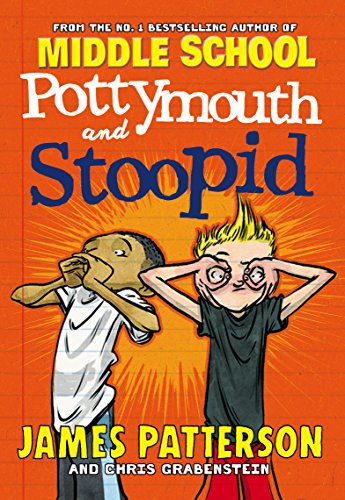 Book cover: "Pottymouth and Stoopid" by James Patterson, featuring two cartoon boys.