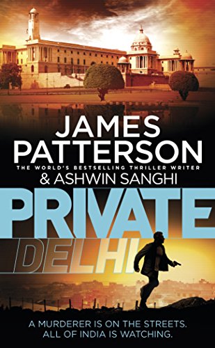 Book cover for Private Delhi featuring a silhouette of a man running against Delhi.
