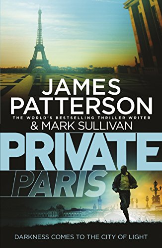 Book cover for "Private Paris" featuring the Eiffel Tower and a running figure.