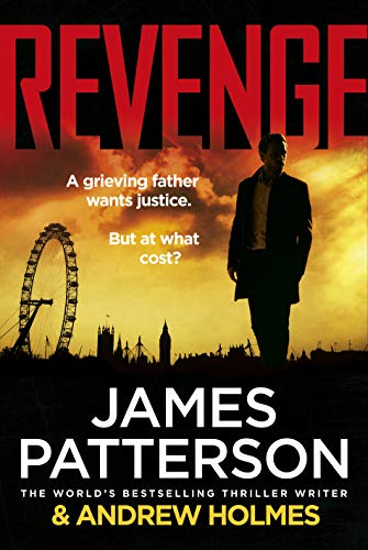 Book cover: silhouetted man with London skyline and large red title "REVENGE".