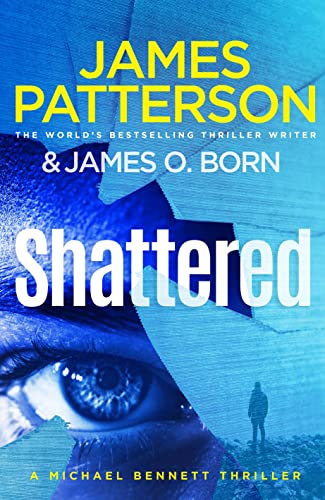 Book cover for “Shattered” featuring an eye and a lone figure.