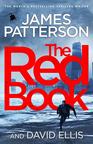 Book cover: "The Red Book" by James Patterson, with a red title and cityscape.