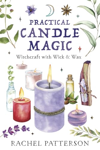 Book cover with watercolor illustrations of candles, herbs, and celestial symbols.