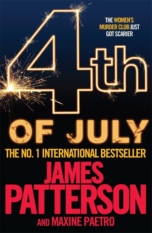Book cover for “4th of July” by James Patterson, featuring large gold numbers.