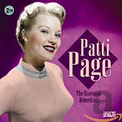 Patti Page smiling on a purple CD cover with the text The Essential Recordings.