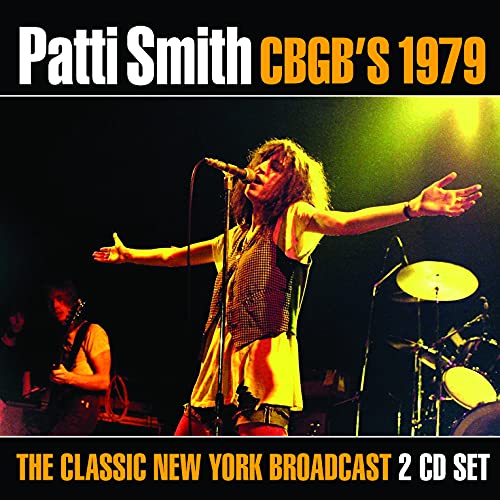 Patti Smith performing live with band at CBGB's in 1979, CD cover.