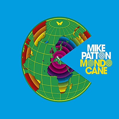 Album cover for Mike Patton’s “Mondo Cane” featuring a colorful world map.