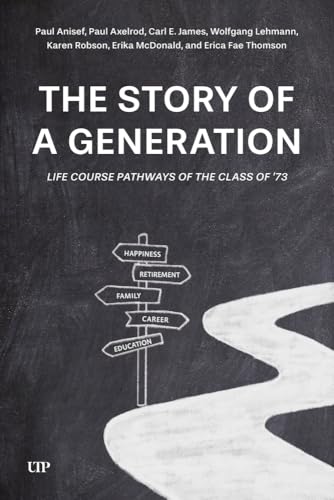 Book cover: “The Story of a Generation” with road and signpost imagery.