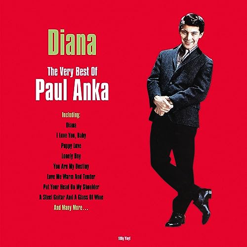 Album cover for Paul Anka’s “Diana” featuring a portrait of the singer.