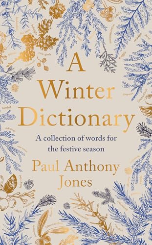 Book cover with winter botanical illustrations and title “A Winter Dictionary”.