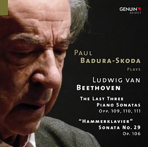 CD cover featuring pianist Paul Badura-Skoda and text: Beethoven sonatas.