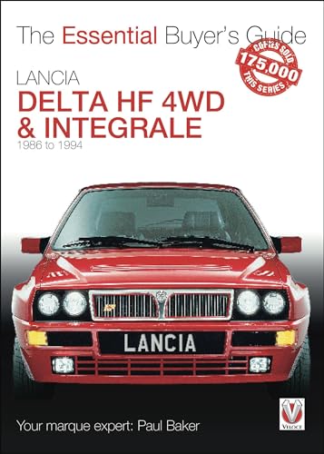 Red Lancia Delta HF 4WD & Integrale car on book cover.