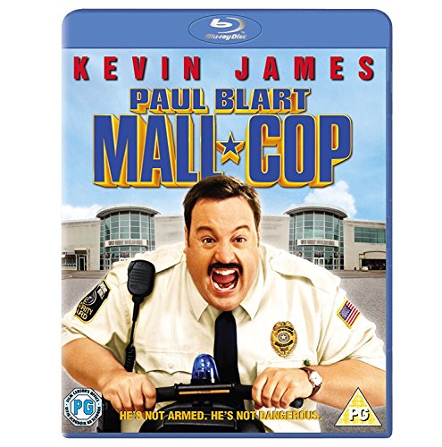 Paul Blart - Mall Cop" Blu-ray case featuring Kevin James as the character.