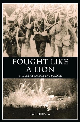Book cover showing soldiers marching above a battlefield explosion with title text.
