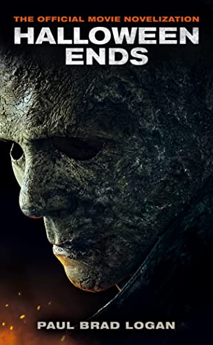 “Halloween Ends” novelization cover featuring a close-up of Michael Myers’ mask.