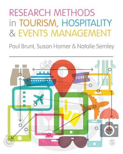 Book cover with travel icons: "Research Methods in Tourism, Hospitality & Events.