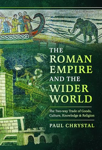 Book cover depicting Roman ships, an elephant, and mosaic artwork.