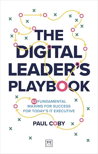 Book cover for The Digital Leader's Playbook by Paul Coby with sports diagram graphics.