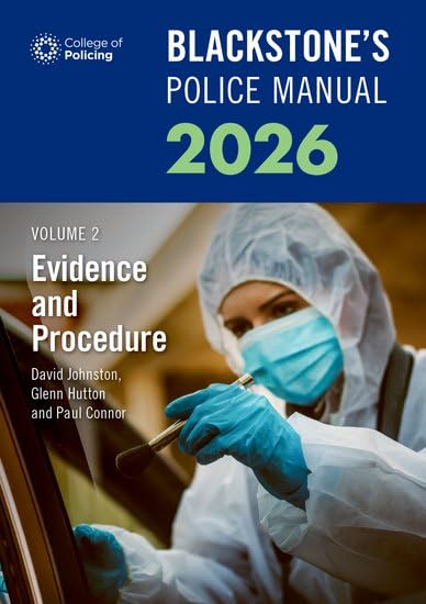 Blackstone’s Police Manuals Volume 2 cover, showing a forensic investigator.