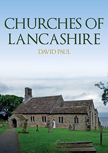 Book cover: "Churches of Lancashire" with a stone church in a landscape.