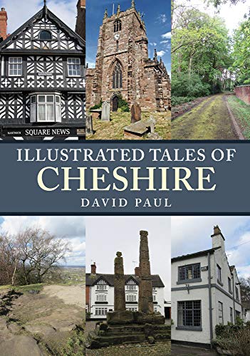 Book cover featuring Cheshire landmarks: buildings, countryside, and a stone cross.