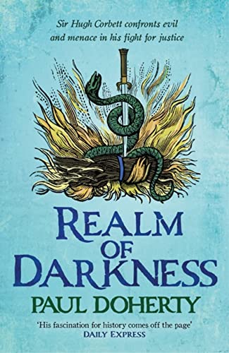 Book cover: “Realm of Darkness” with a snake coiled around a sword.