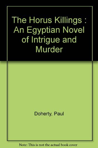 Book cover with black and olive green, title “The Horus Killings.”