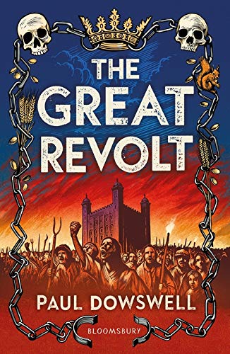 Book cover: “The Great Revolt” depicts a protest scene with skulls and chains.