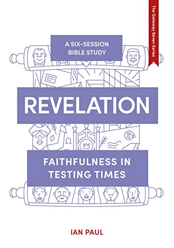 Book cover for “Revelation” Bible study with illustrated figures and text.