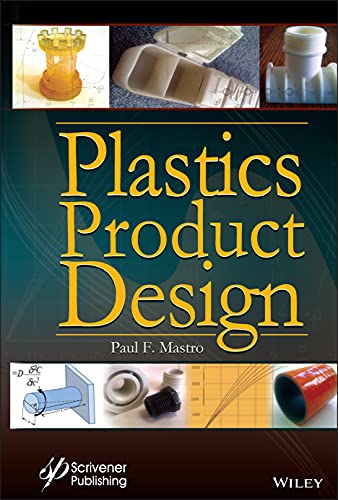 Book cover for "Plastics Product Design" featuring plastic part examples.