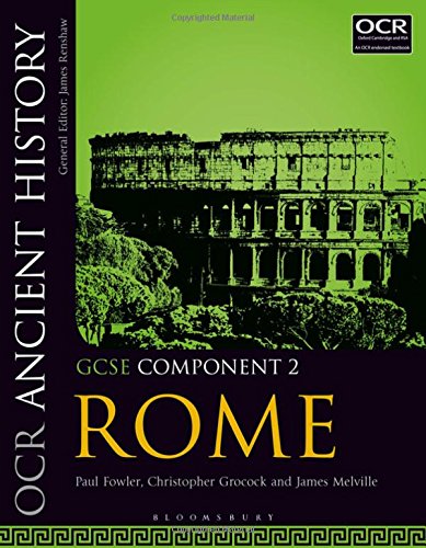 Textbook cover: "OCR Ancient History GCSE Component 2: Rome" with Colosseum image.
