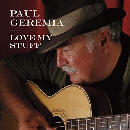 Paul Geremia album cover featuring a man with a hat playing guitar.