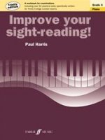 Piano sight-reading practice book, purple cover, Grade 4 level.