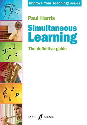 Book cover: "Simultaneous Learning" with images of music and learning.